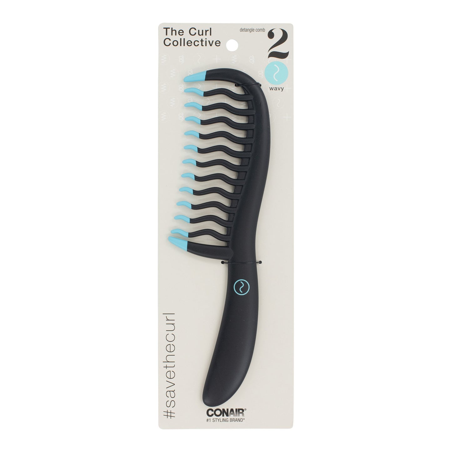 Conair Peine Curl Wavy Hair detangle Comb