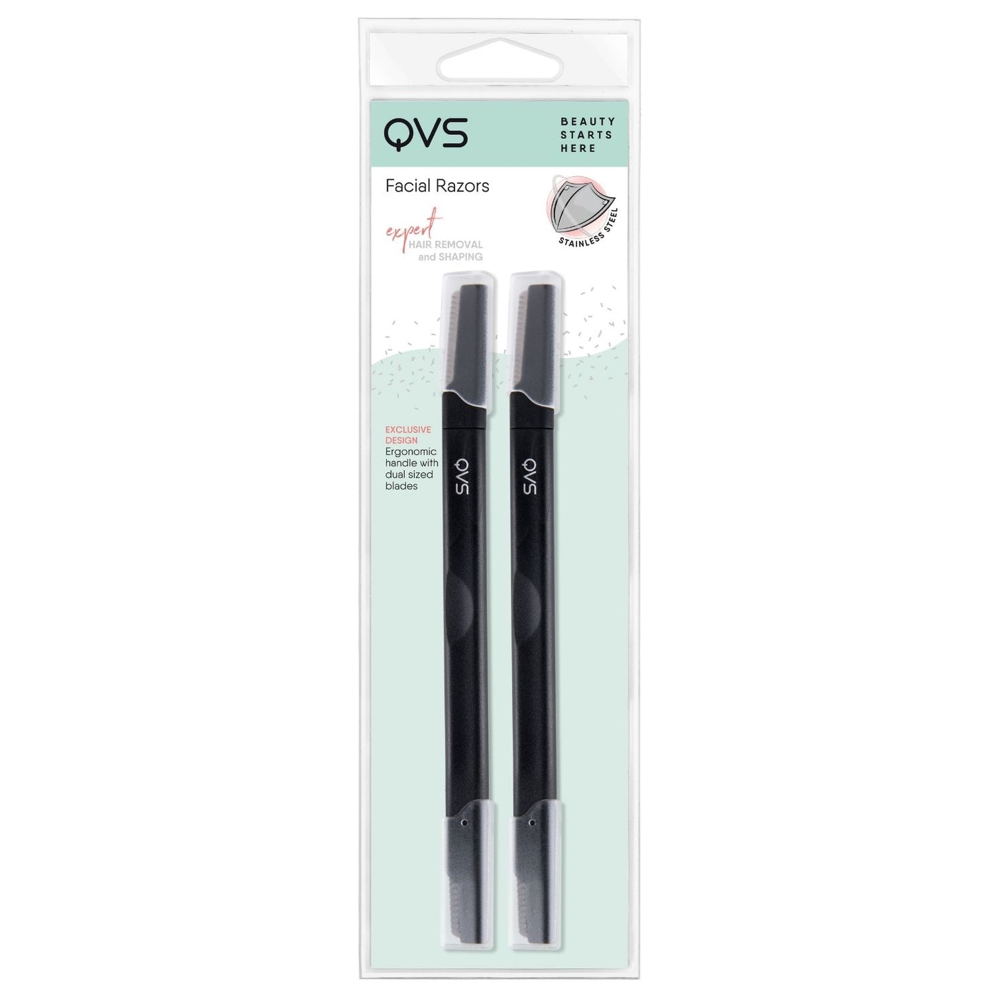 QVS Facial Razors 2PK 10-1669