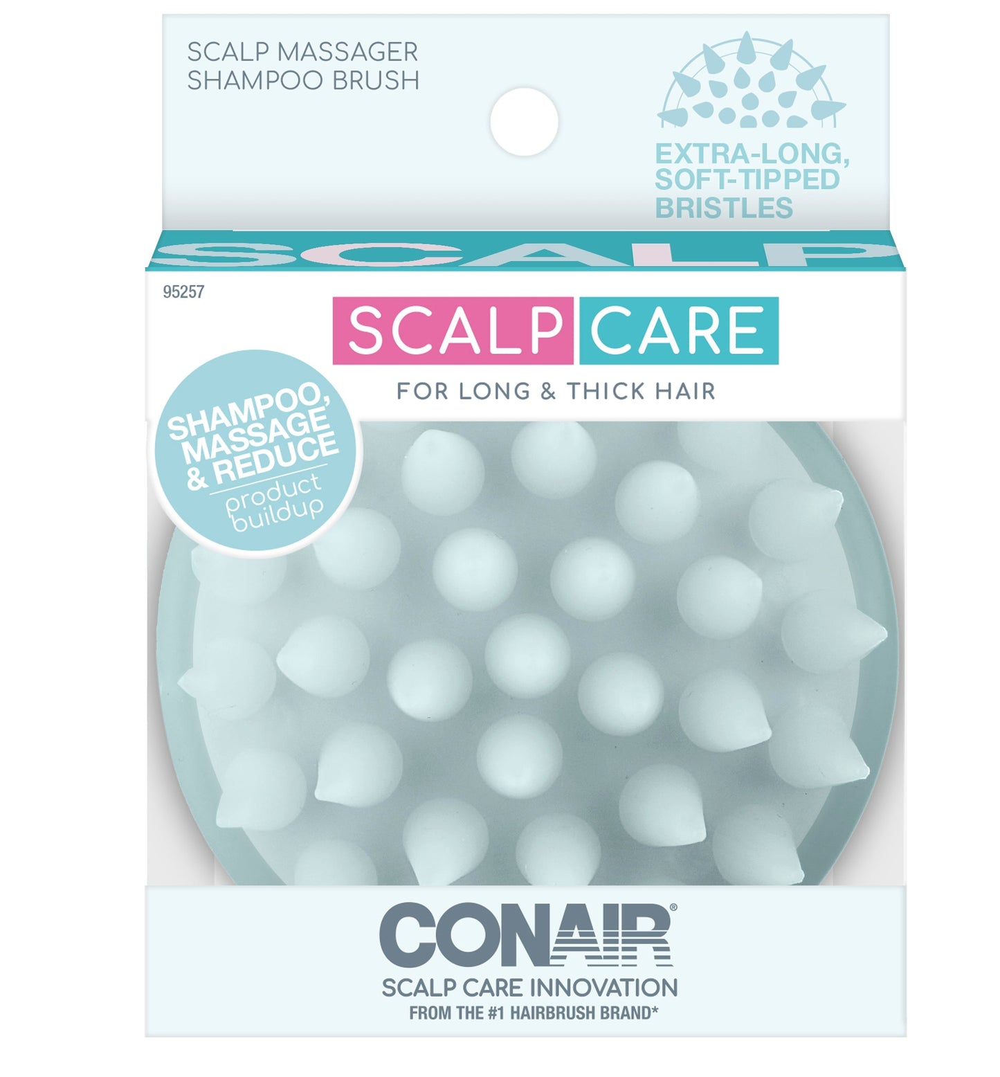 CO Cepillo SC Massage Shampoo cerdas extra long