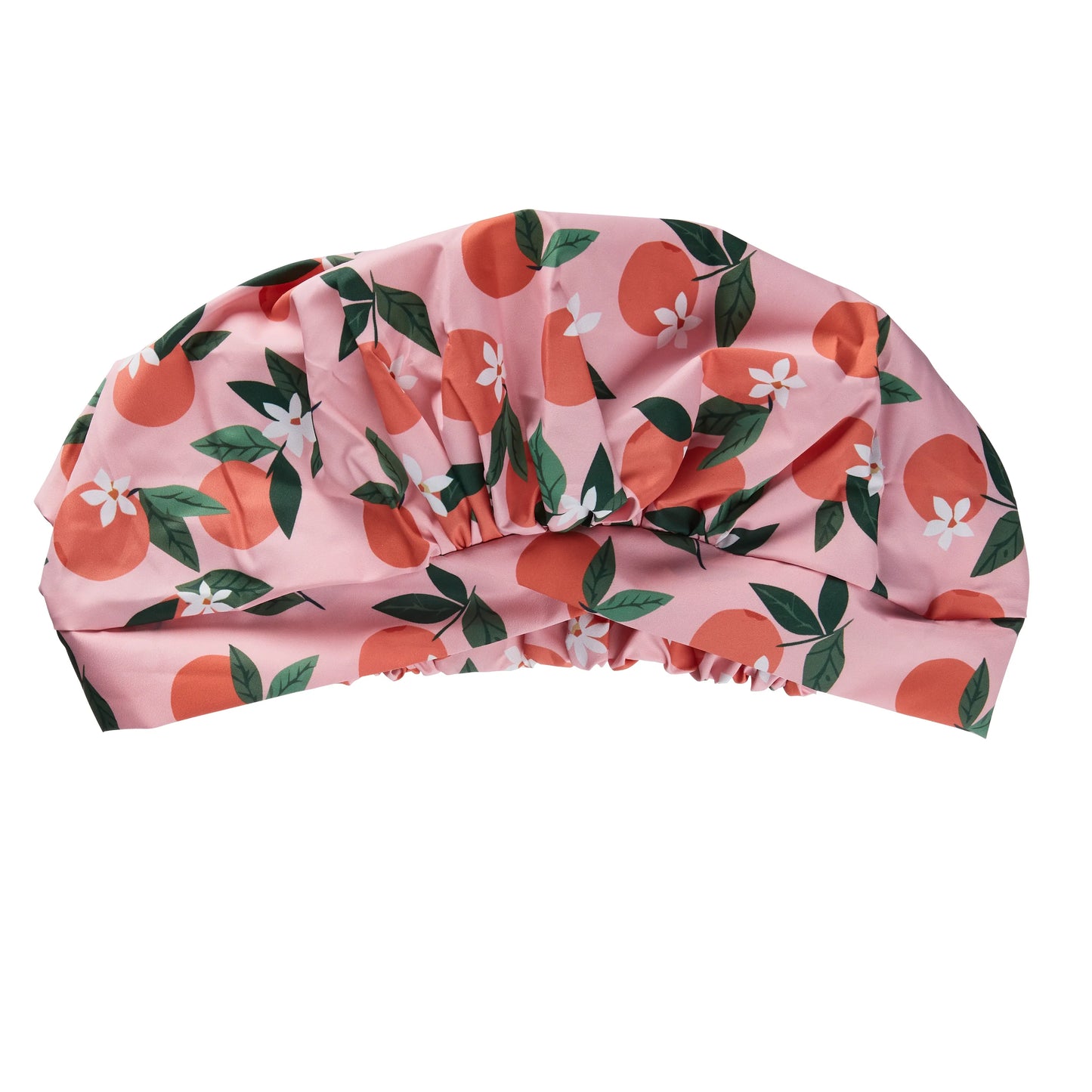 CO GRWM Shower Cap no slip grip orange print