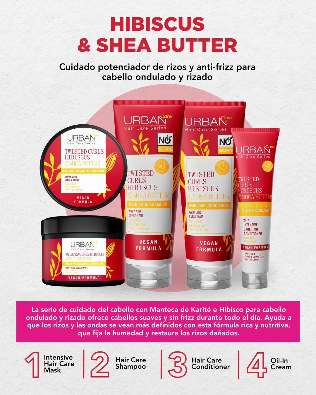 Pack Twisted Curls - Hibiscus & shea butter Sh+ Cond